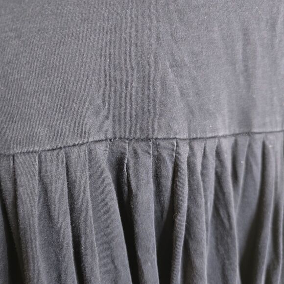 Demylee Women's XS Navy Blue Short Sleeve V-Neck Maxi Dress 100% Cotton - Picture 4 of 12